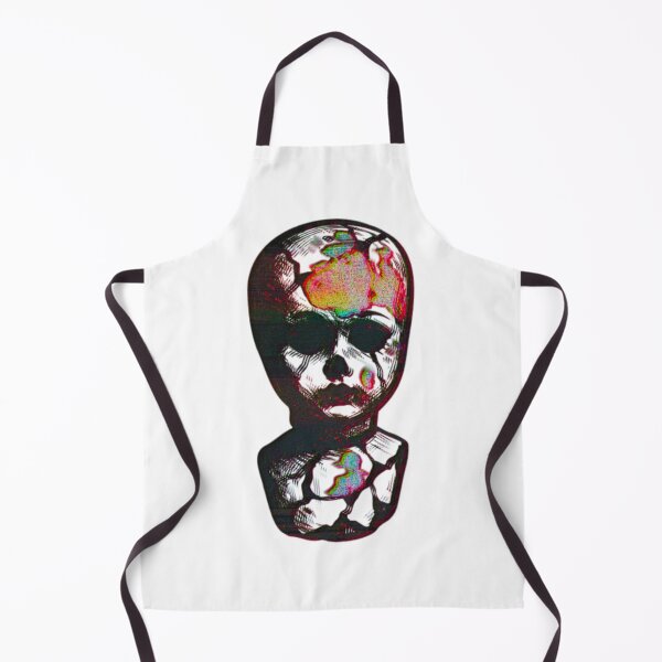 Item preview, Glitchcore Baby Doll Skull | Creepy Psychedelic Head Art designed and sold by BoneandBloomCo.