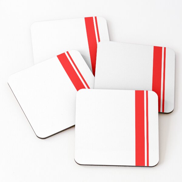 Item preview, Single Racing Stripe - Left Side 1 Pinstripe (Bright Red - White) designed and sold by Racing Stripes Only.