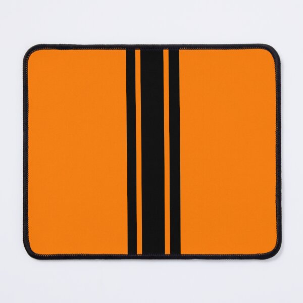 Item preview, Single Stripe with 2 Thick Pinstripes (Black On Orange) designed and sold by Racing Stripes Only.