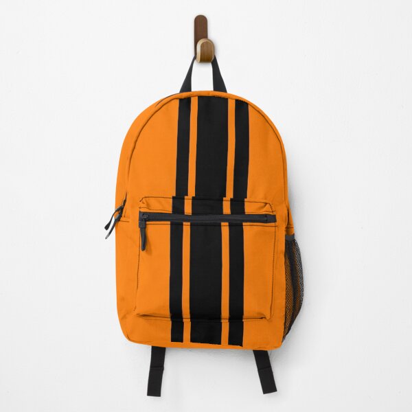Item preview, Single Stripe with 2 Thick Pinstripes (Black On Orange) designed and sold by Racing Stripes Only.