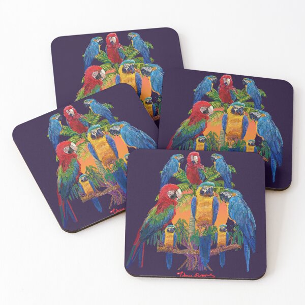 Item preview, Plumage Ritual: Sunset Macaws” designed and sold by Toby Evans.
