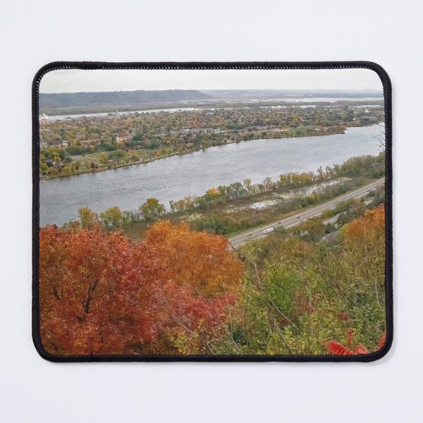 Item preview, Fall View from the Bluff of Gavin Heights, 575 ft. high, of the City of Winona, Minnesota USA designed and sold by LINDA MCKUSICK.