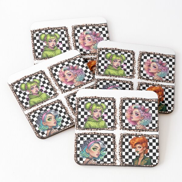 Item preview, Colorful Punk Chicks designed and sold by Kitty Quinn Of Wonder Design's.