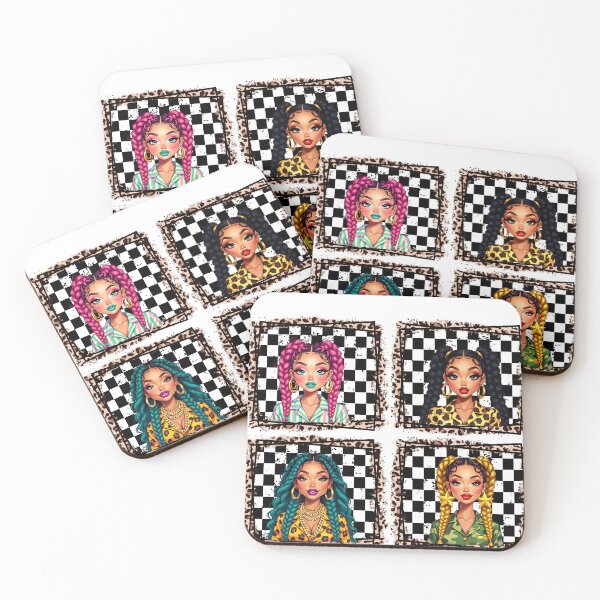 Item preview, Colorful Babes with Braids designed and sold by Kitty Quinn Of Wonder Design's.