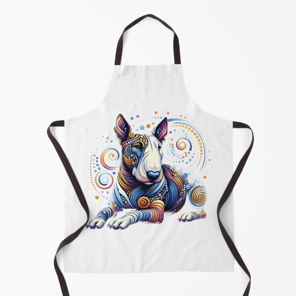 Item preview, Colorful Swirls Embracing Bull Terrier designed and sold by Wags & Tails.