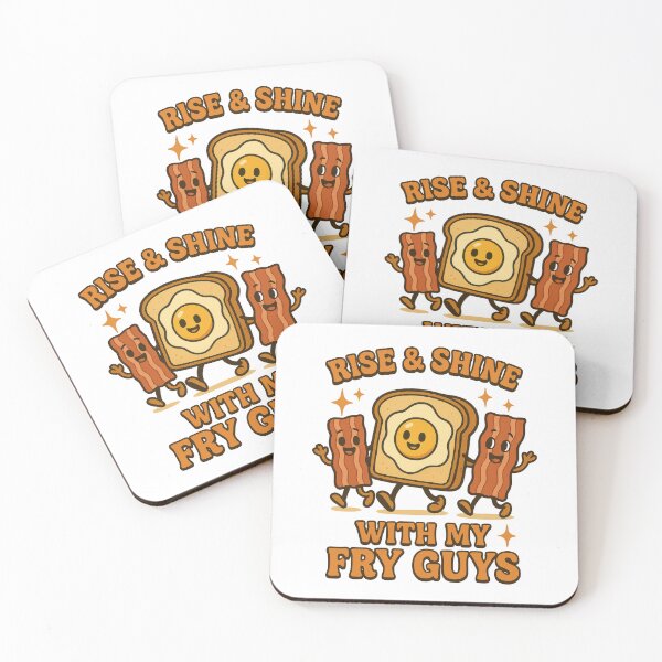 Item preview, Rise and Shine With My Fry Guys Funny Breakfast Food Pun Design designed and sold by inkoutninja.