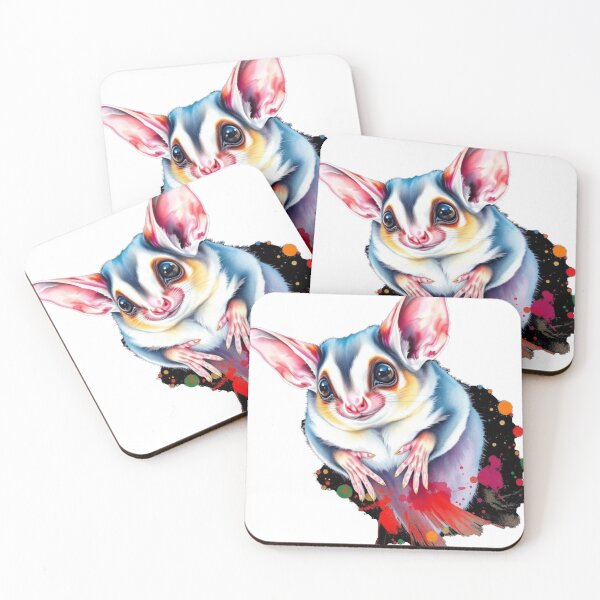 Item preview, Cute Sugar Glider Illustration, Adorable Flying Squirrel Animal Art Print with Big Eyes designed and sold by EllDAV777.