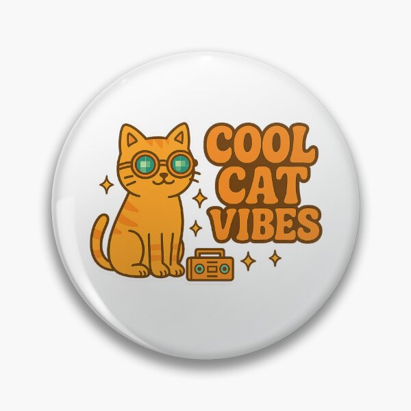 Item preview, Groovy Cat Sticker | Retro Aesthetic “Stay Groovy” Design designed and sold by RetroVibesCo.