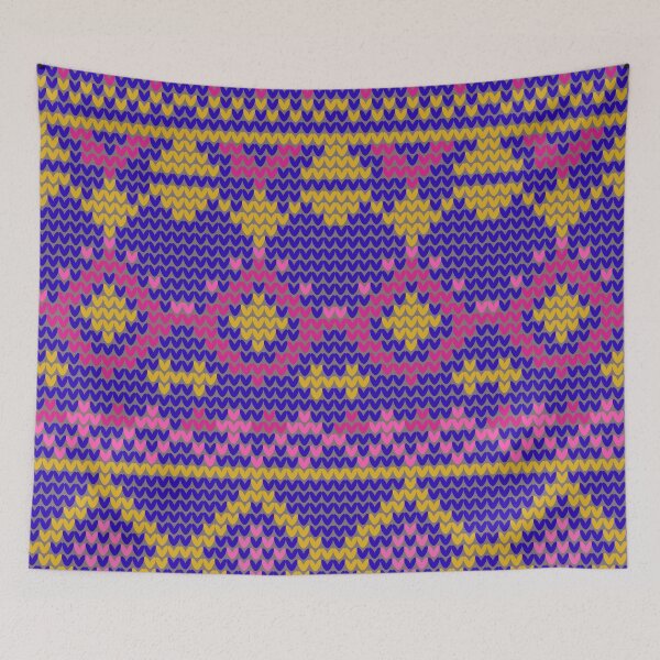 Item preview, “Colorful Knitting Pattern – Vibrant Seamless Winter Design” designed and sold by Ninjaja.