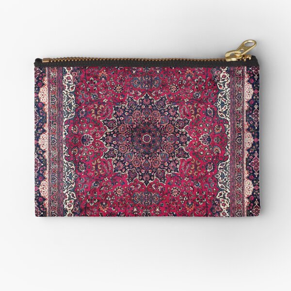 Saber Meshed Persian Carpet Print Zipper Pouch
