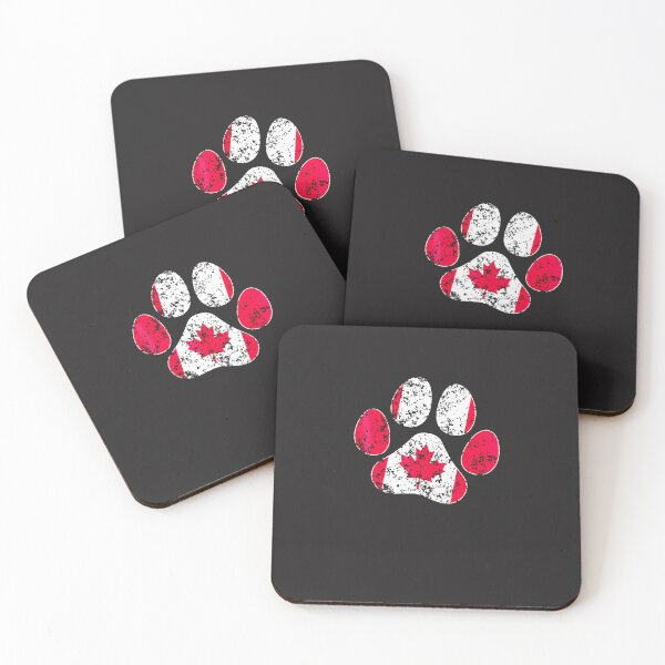 Item preview, Canada-Flag-Vintage-Cat-Dog-Paw-Print designed and sold by carleoiabl.