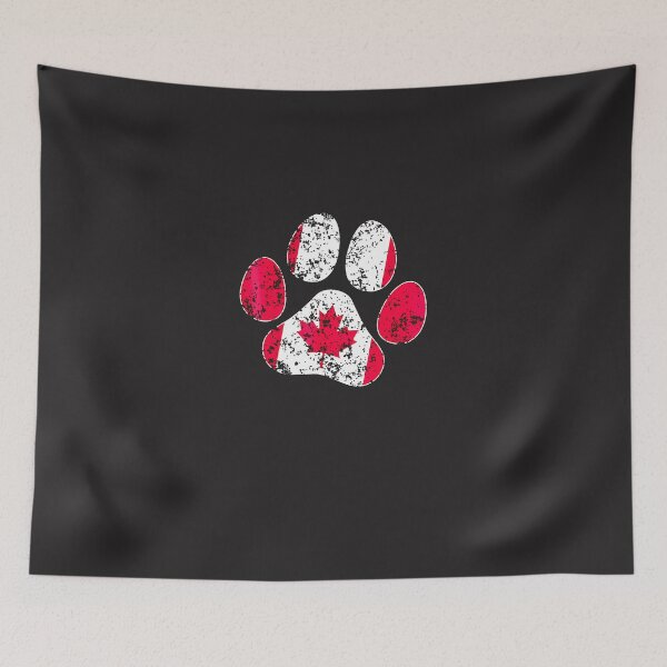 Item preview, Canada-Flag-Vintage-Cat-Dog-Paw-Print designed and sold by carleoiabl.