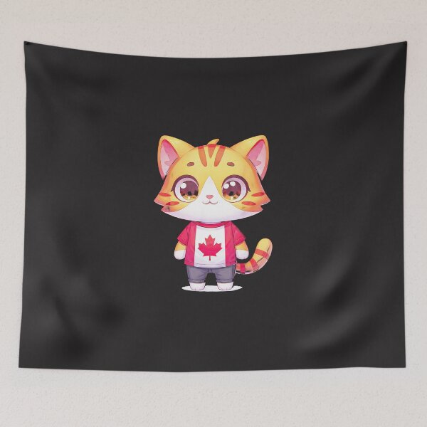Item preview, Canada-Kids-Flag-Cute-Cat-Canada-Day-Flag-Canadian-Pride-(1) designed and sold by carleoiabl.