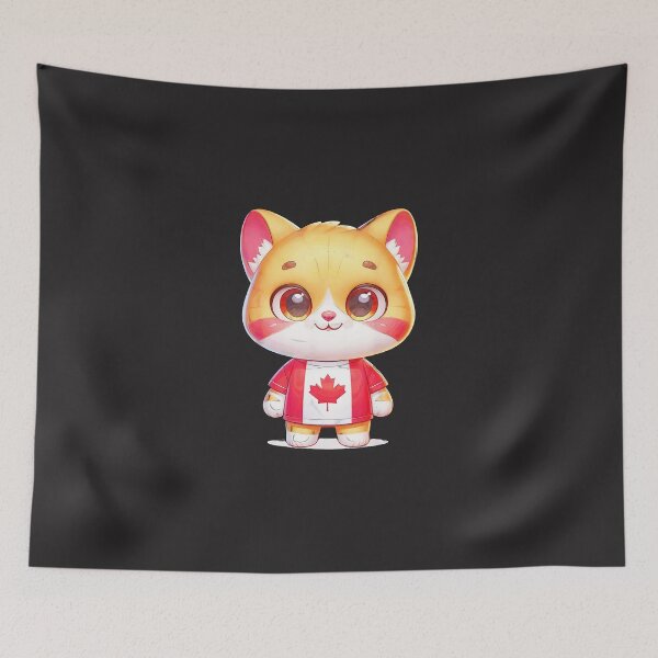 Item preview, Canada-Kids-Flag-Cute-Cat-Canada-Day-Flag-Canadian-Pride-(2) designed and sold by carleoiabl.