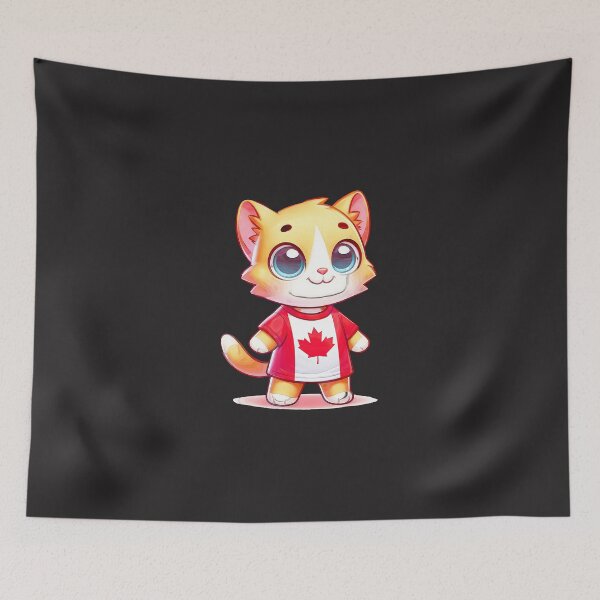 Item preview, Canada-Kids-Flag-Cute-Cat-Canada-Day-Flag-Canadian-Pride-(3) designed and sold by carleoiabl.
