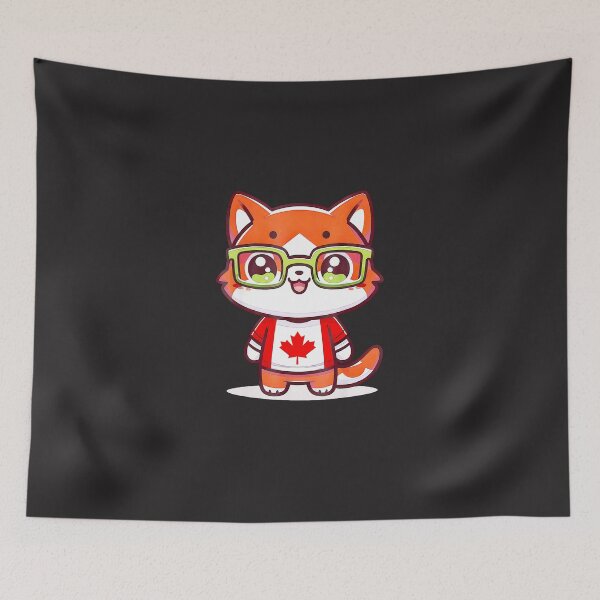 Item preview, Canada-Kids-Flag-Cute-Cat-Canada-Day-Flag-Canadian-Pride-(4) designed and sold by carleoiabl.