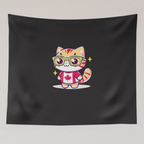Item preview, Canada-Kids-Flag-Cute-Cat-Canada-Day-Flag-Canadian-Pride designed and sold by carleoiabl.