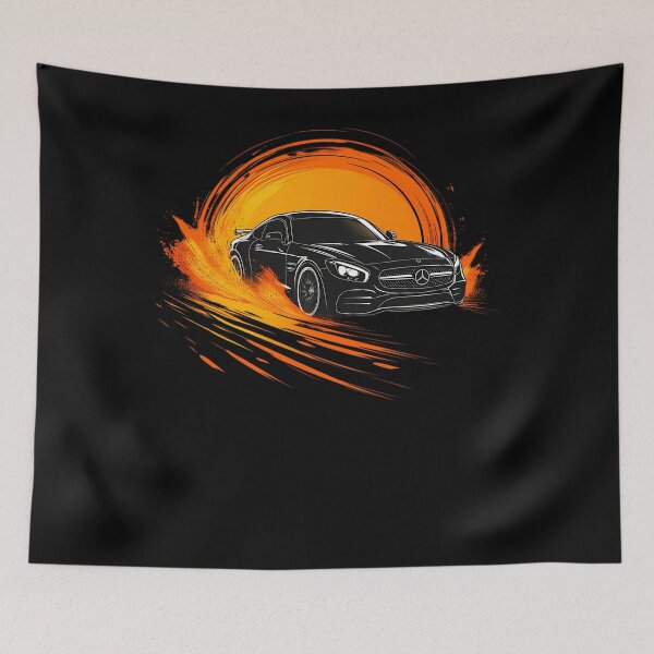Item preview, Black Speeding Sunset Car 321 designed and sold by METTERSROSEMARY.