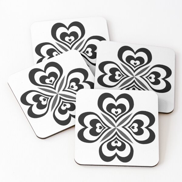 Item preview, A flower with four heart-shaped petals designed and sold by Shirley cute art .