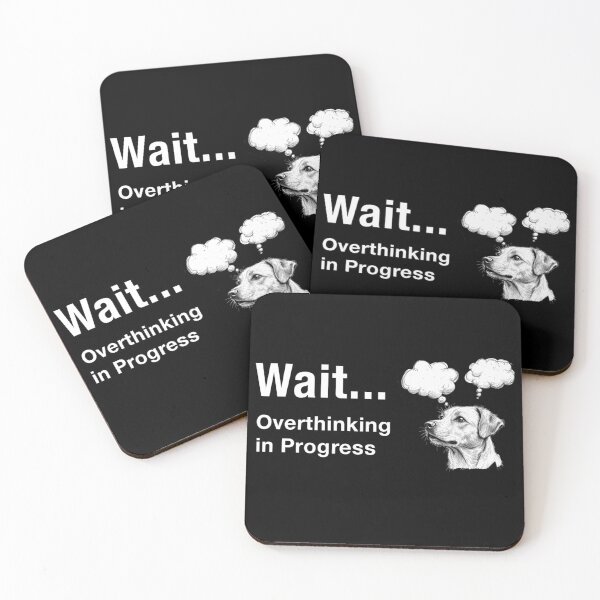 Item preview, Overthinking  Dog – Funny Thought Bubble Design designed and sold by skysshobu.