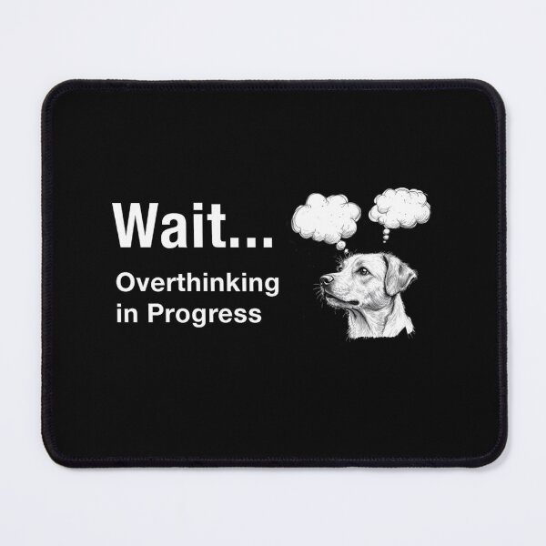 Item preview, Overthinking Dog – Funny Thought Bubble Design designed and sold by skysshobu.
