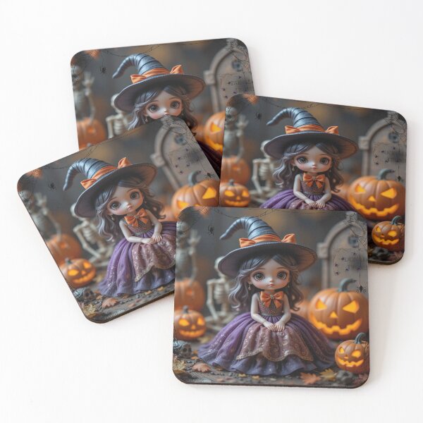 Item preview, Adorable little witch for Halloween designed and sold by TheCleverSkull.