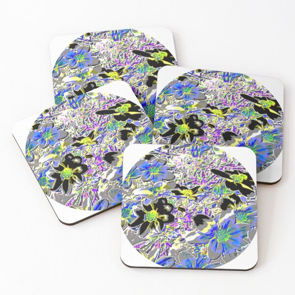 Item preview, flowerbed dark fun colorful abstract floral design designed and sold by SmashingDeals.
