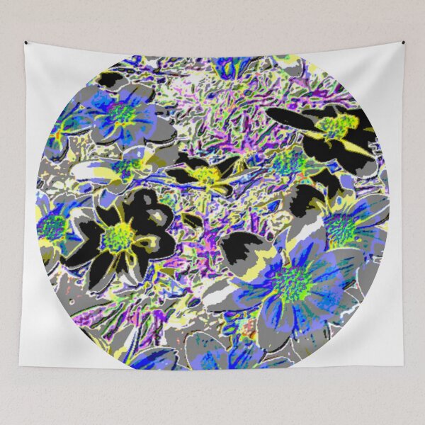 Item preview, flowerbed dark fun colorful abstract floral design designed and sold by SmashingDeals.