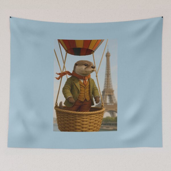 Item preview, Otter in a Hot Air Balloon designed and sold by Tridentulus.