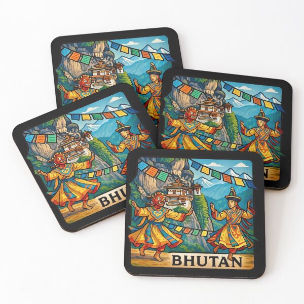 Item preview, Bhutan Cultural Scene designed and sold by Myra365Art.