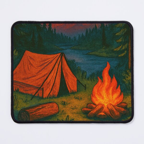 Item preview, Mountain Camping Escape designed and sold by FLATVAC STICKER.
