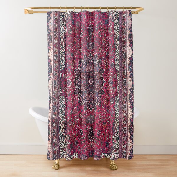 Saber Meshed Persian Carpet Print Shower Curtain