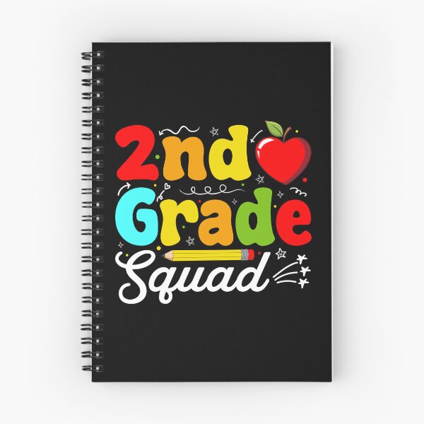 Item preview, 2nd Grade Squad – Colorful Letters with Apple, Pencil & Fun Doodles designed and sold by Galaxi Tee.
