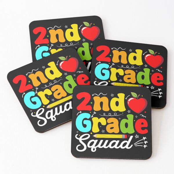 Item preview, 2nd Grade Squad – Colorful Letters with Apple, Pencil & Fun Doodles designed and sold by Galaxi Tee.