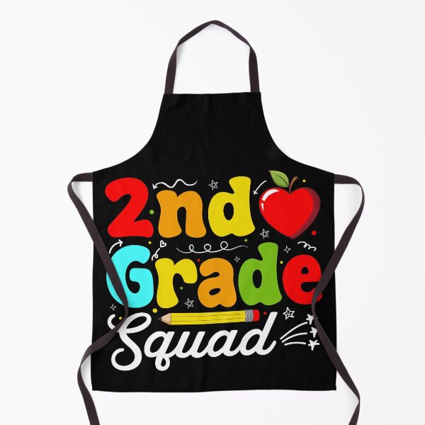 Item preview, 2nd Grade Squad – Colorful Letters with Apple, Pencil & Fun Doodles designed and sold by Galaxi Tee.
