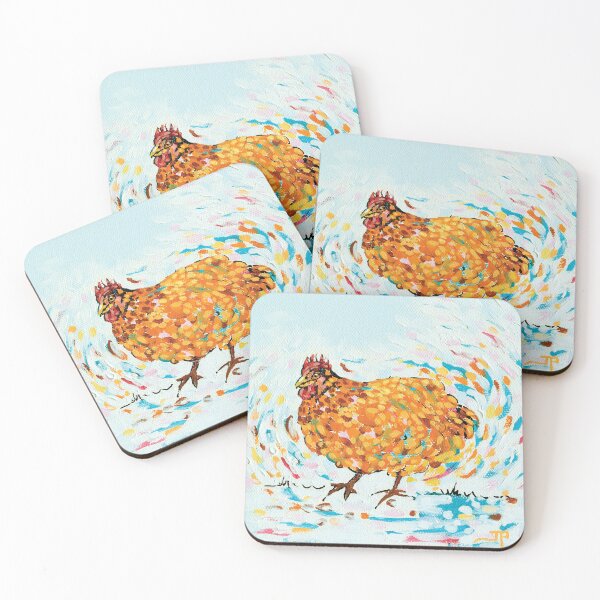 Item preview, A Cheeky Chubby Chicken Doin' the Twist designed and sold by Judi Parkinson.