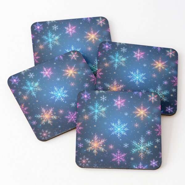 Item preview, Colorful Snowflakes on Night Sky designed and sold by InezPhotography.