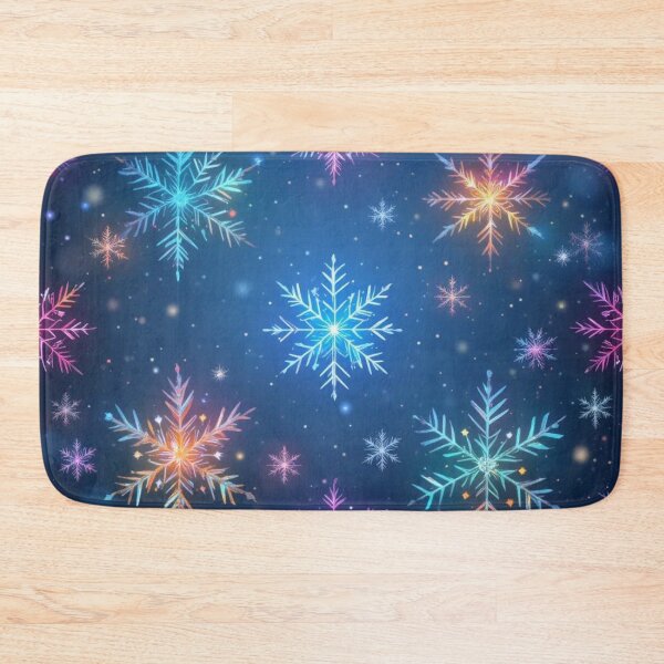 Item preview, Colorful Snowflakes on Night Sky designed and sold by InezPhotography.