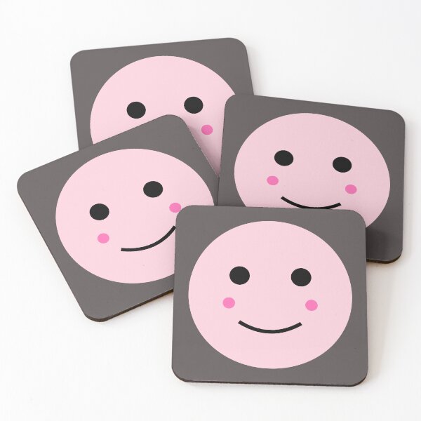Item preview, Cute Pink Smiley Face Emoji – Kawaii Happy Face designed and sold by TheSaif.