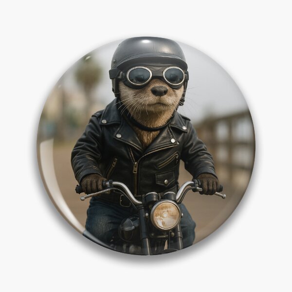 Item preview, Otter Riding a Motorcycle designed and sold by Tridentulus.