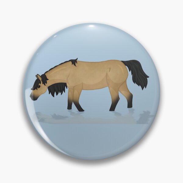 Item preview, Cartoon Horse in Water - Buckskin Illustration  designed and sold by Art By Drina.