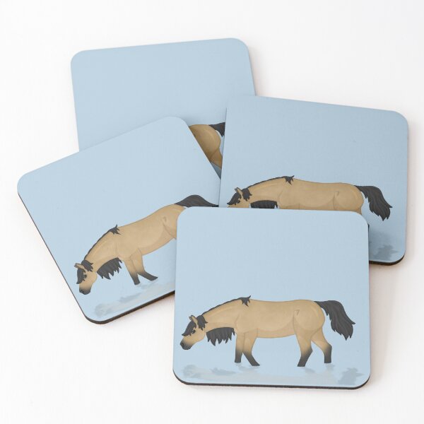 Item preview, Cartoon Horse in Water - Buckskin Illustration  designed and sold by Art By Drina.