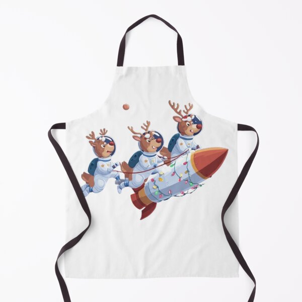 Item preview, Christmas Reindeer in Space – Rocket Sleigh Holiday Design designed and sold by AlexLineArt.