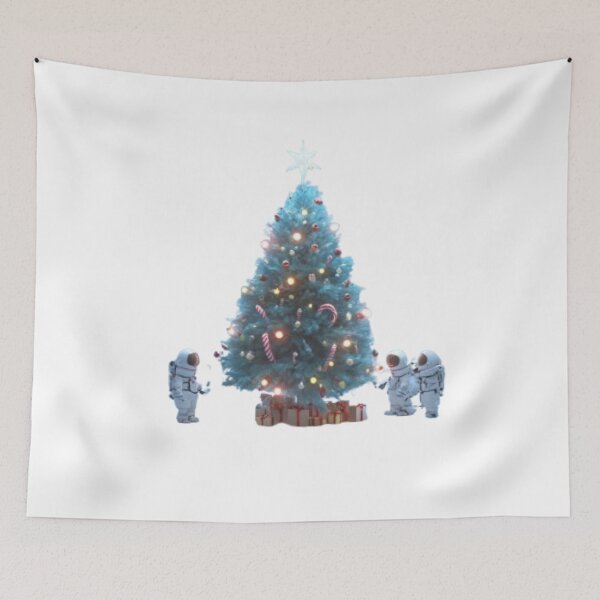 Item preview, Christmas Tree in Space Station – Futuristic Holiday Design designed and sold by AlexLineArt.