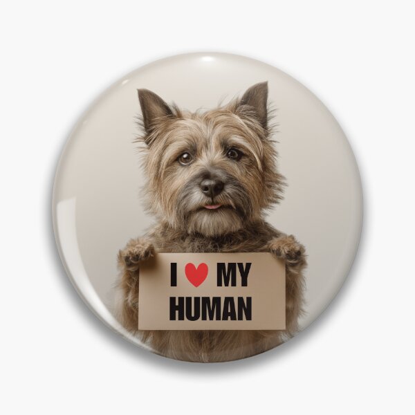 Item preview, Cute Cairn Terrier with Signboard I love my Human  designed and sold by LazyOwlStore.