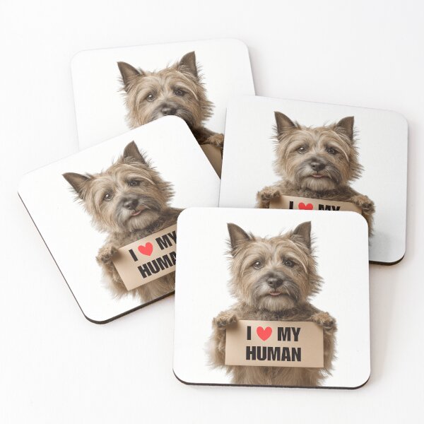 Item preview, Cute Cairn Terrier with Signboard I love my Human  designed and sold by LazyOwlStore.