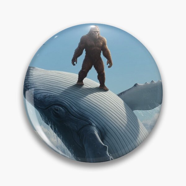 Item preview, Bigfoot standing on a blue whale classic tshirt  designed and sold by anandsiva2703.