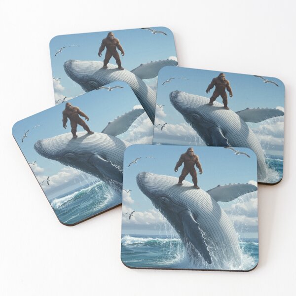 Item preview, Bigfoot standing on a blue whale classic tshirt  designed and sold by anandsiva2703.