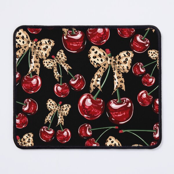 Item preview, Cherries with leopard print bow designed and sold by PMSNshop.