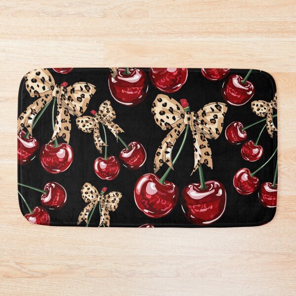 Item preview, Cherries with leopard print bow designed and sold by PMSNshop.